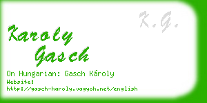 karoly gasch business card