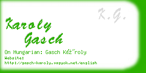 karoly gasch business card
